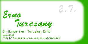 erno turcsany business card